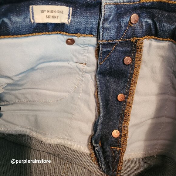 Madewell Jeans Size 28 Skinny 10" High Rise Tummy Control Rosecliff Wash H6319 - Picture 4 of 12